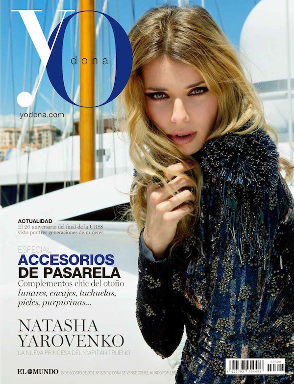 Roberto Cavalli with Natasha Yarovenko on Yo Dona