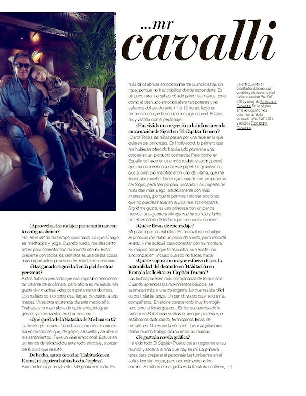 Roberto Cavalli with Natasha Yarovenko on Yo Dona