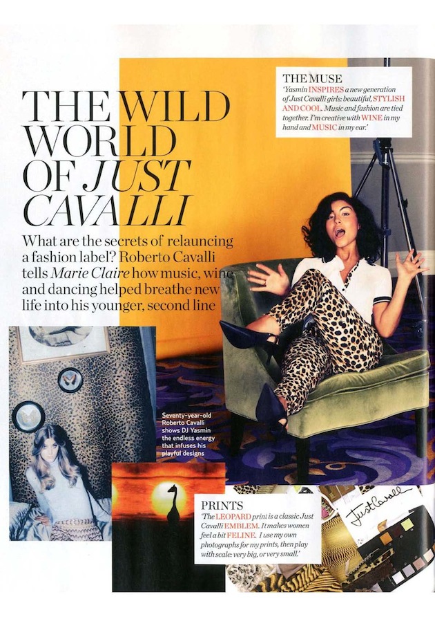 Just Cavalli on Marie Claire UK October 2011