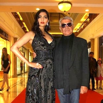 Roberto Cavalli with Sonam Kapoor