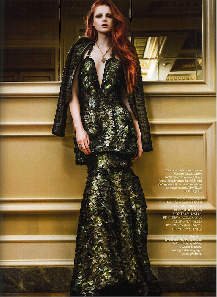 Roberto Cavalli cover and editorial, published in the January 2013 issue of Madame Figaro Greece.