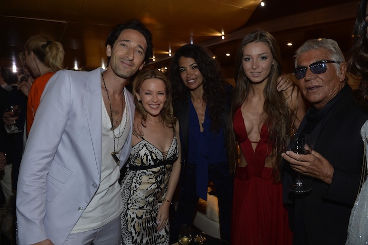 Adrien Brody Kylie Minogue Afef Jnifen Lara Lieto Roberto Cavalli