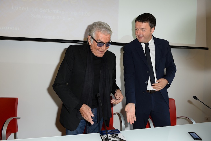 Roberto Cavalli and Matteo Renzi