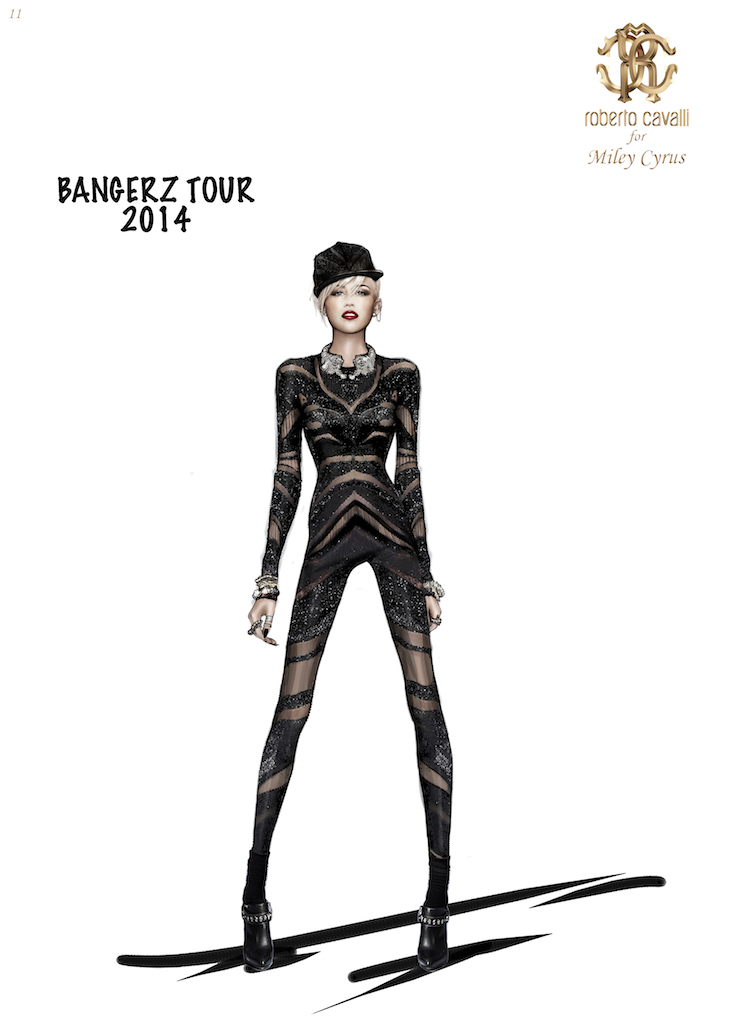 Miley Cyrus in Roberto Cavalli @ The Bangerz World Tour 