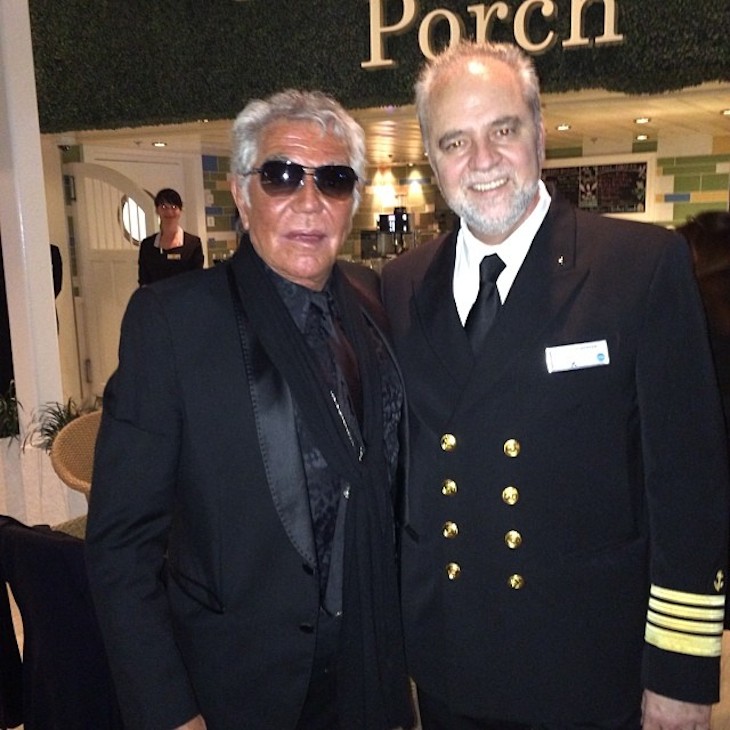 Roberto Cavalli with Captain Athanasios G. Peppas