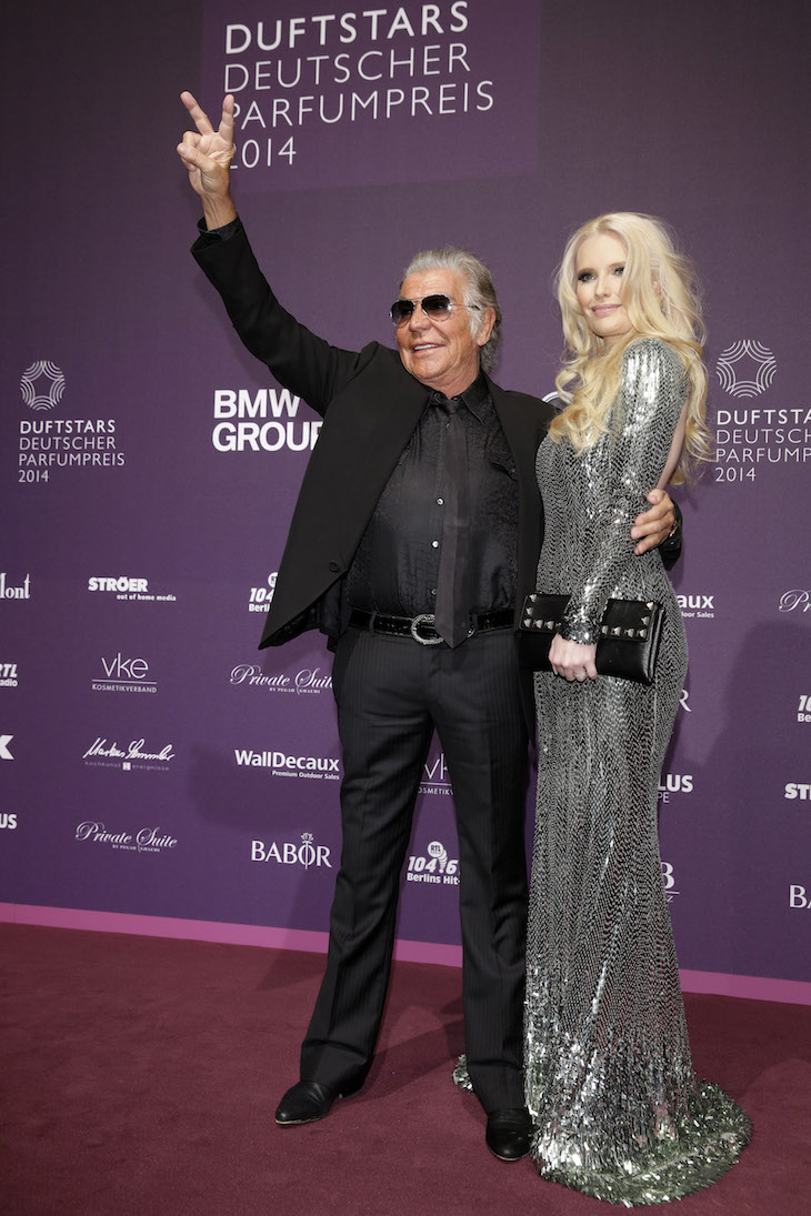 Roberto Cavalli with Mirja du Mont 