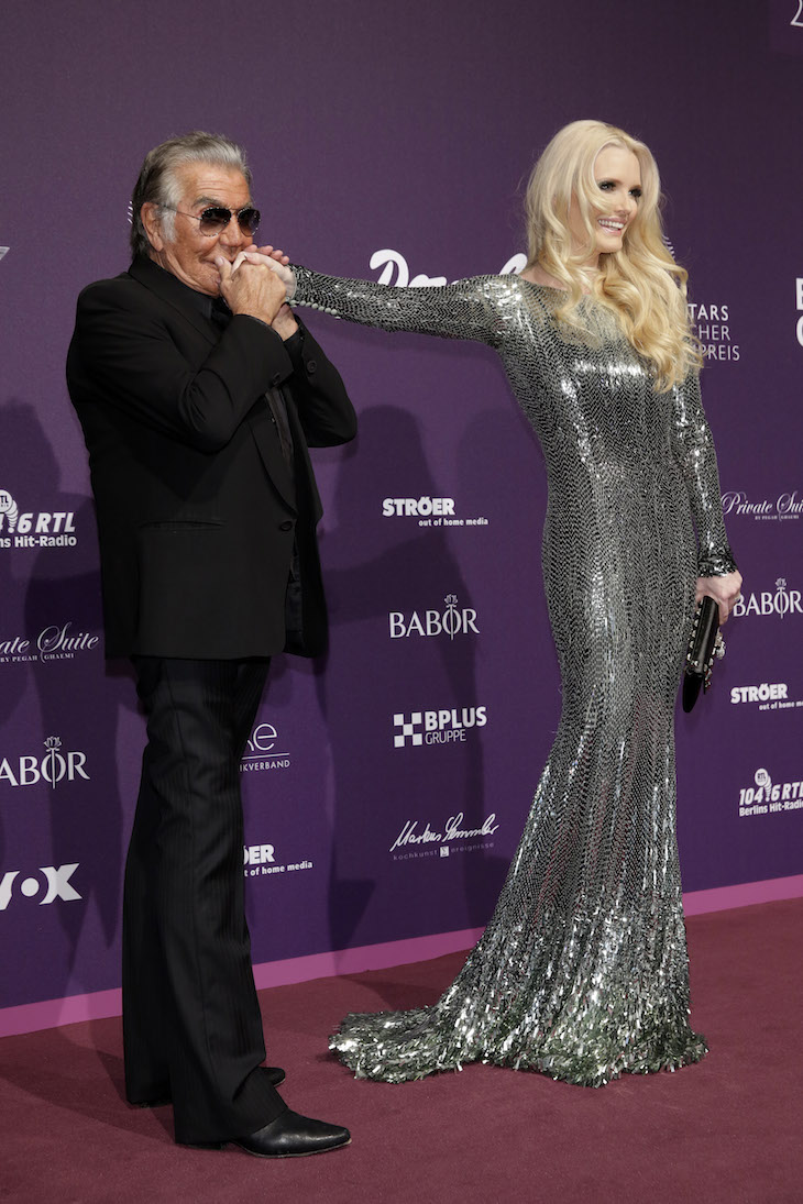 Roberto Cavalli with Mirja du Mont 