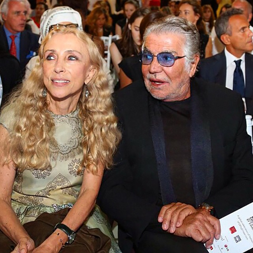 Roberto Cavalli with Franca Sozzani