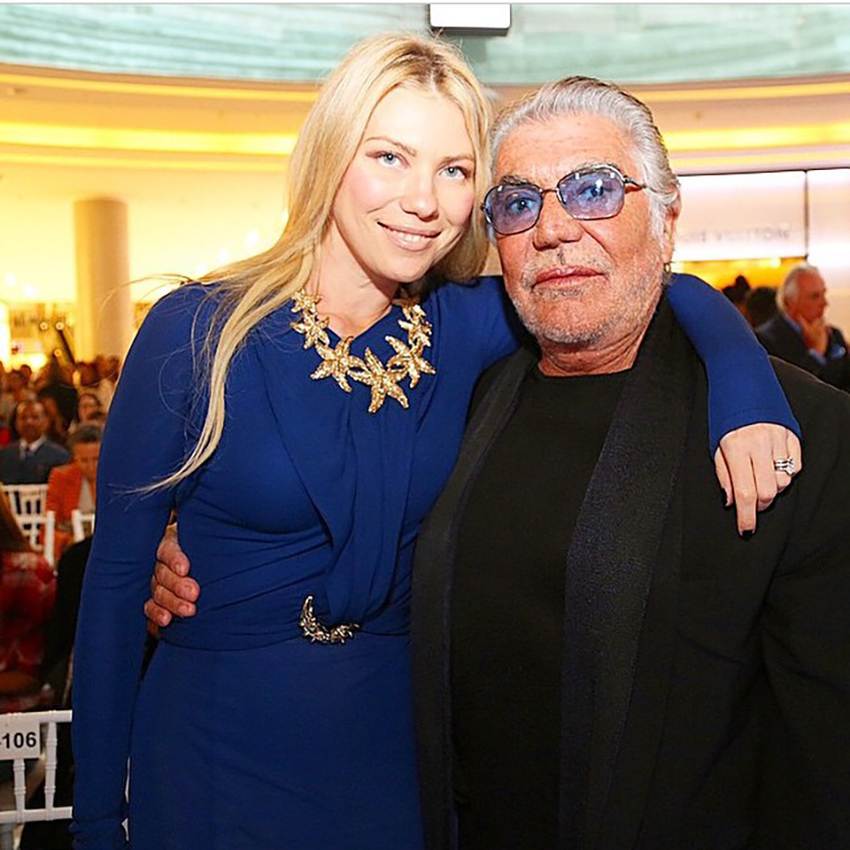 Roberto Cavalli with Zhanna Bianca