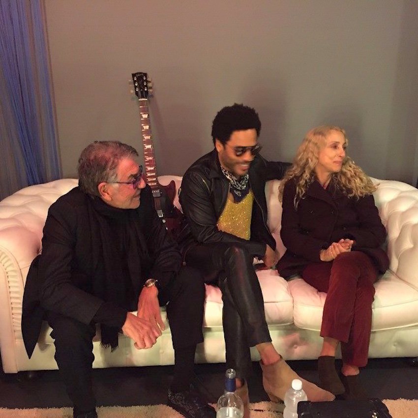 Roberto Cavalli with Lenny Kravitz and Franca Sozzani