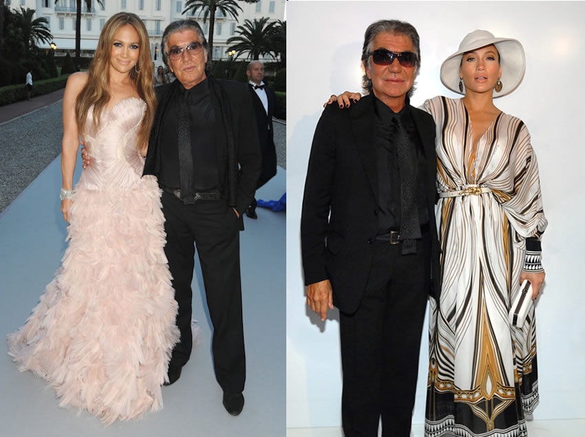 Roberto Cavalli with Jennifer Lopez