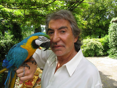 Roberto Cavalli with Parrot